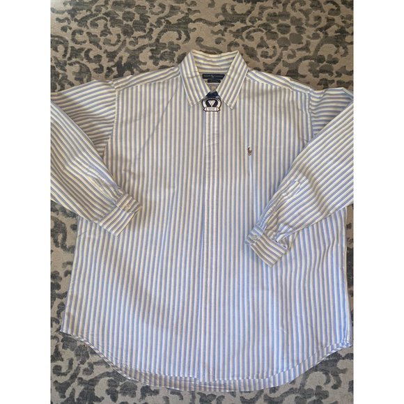 Ralph Lauren Mens long sleeve striped button up shirt size XL - Picture 1 of 6